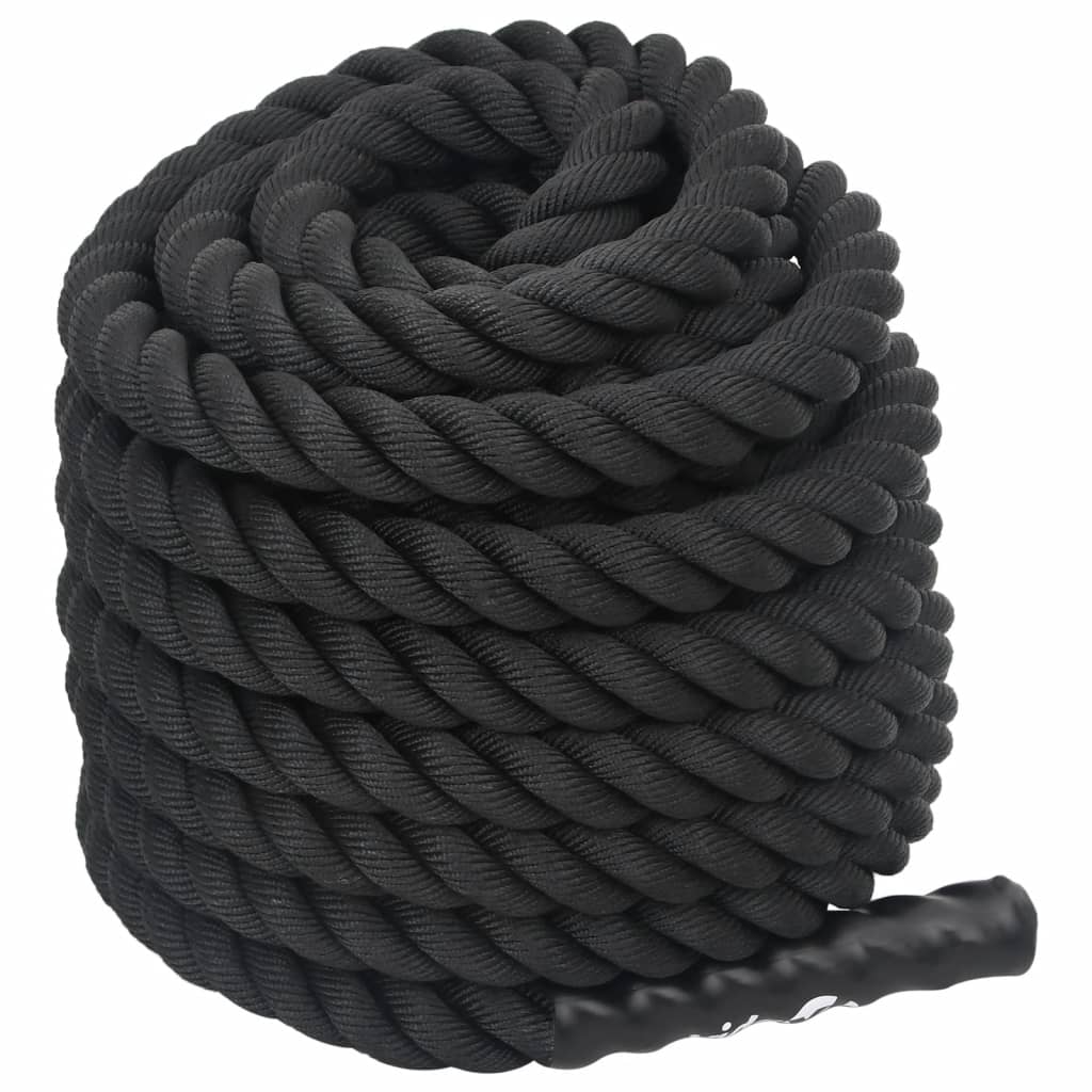 Vidaxl Battle Rope 15 m 11 kg Polyester Black