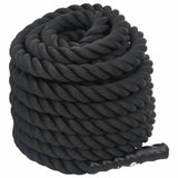 Corde de bataille Vidaxl 15 m 11 kg de polyester noir