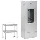 Fumoir BBQ VidaXL avec table en acier galvanisé
