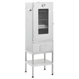 Fumoir BBQ VidaXL avec table en acier galvanisé