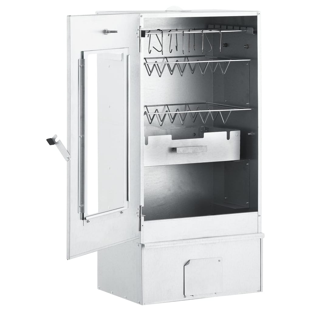 Horno fumador de barbacoa Vidaxl con acero galvanizado de mesa