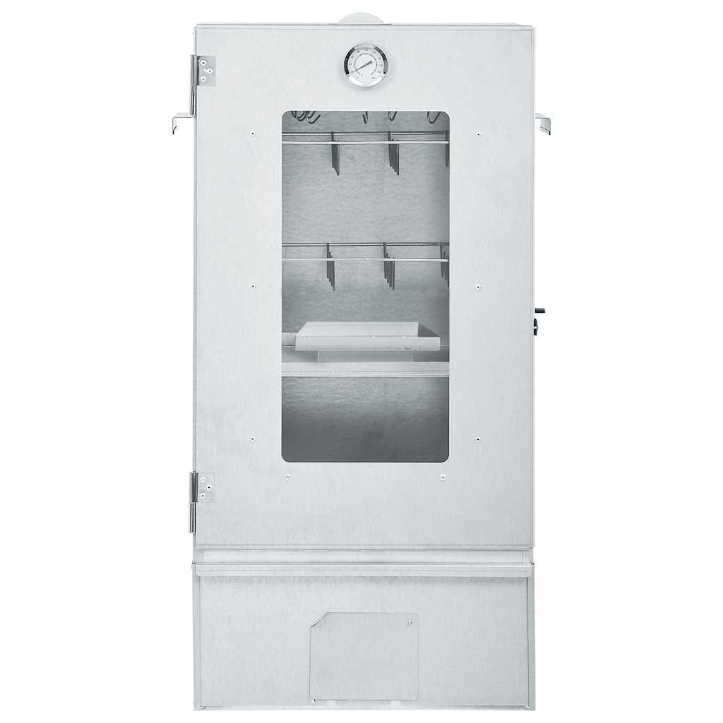 Fumoir BBQ VidaXL avec table en acier galvanisé