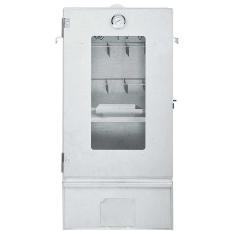 Fumoir BBQ VidaXL avec table en acier galvanisé