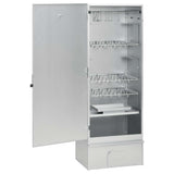 Fumoir BBQ VidaXL avec table en acier galvanisé