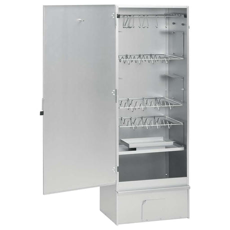 Fumoir BBQ VidaXL avec table en acier galvanisé