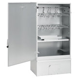 Fumoir BBQ VidaXL avec table en acier galvanisé