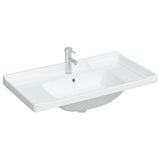 Vidaxl Washbasin pravokotni 91,5x48x23 cm keramična bela