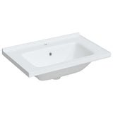 Vidaxl Washbasin prostokątny 71x48x19.5 cm ceramiczny biały