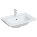 Vidaxl Washbasin prostokątny 71x48x19.5 cm ceramiczny biały