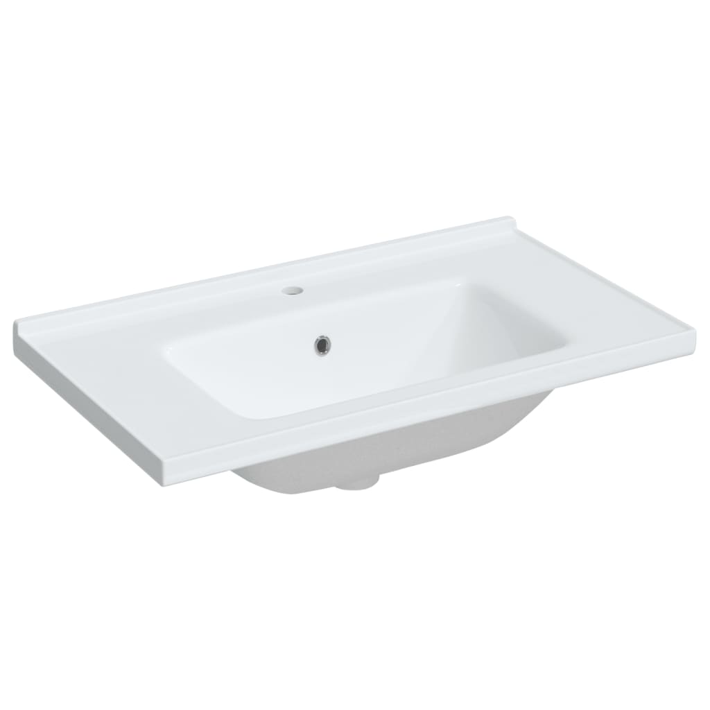 Vidaxl Washbasin Rectangular 81x48x19.5 cm de cerámica blanca