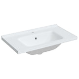 Vidaxl Washbasin Rectangular 81x48x19.5 cm de cerámica blanca