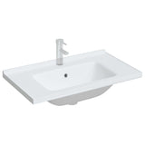 Vidaxl Washbasin Rectangular 81x48x19.5 cm de cerámica blanca