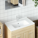 Vidaxl Washbasin Rectangular 81x48x19.5 cm de cerámica blanca