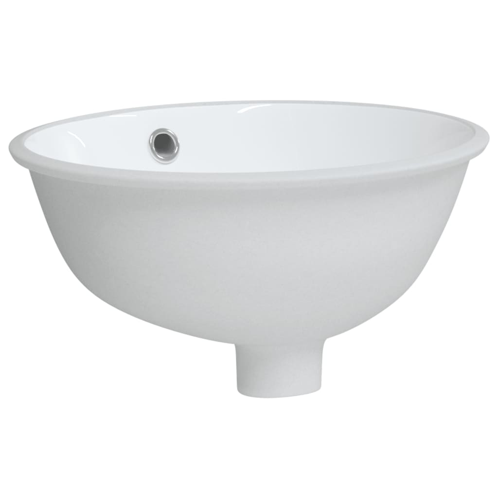 Vidaxl Washbasin Oval 33x29x16,5 cm keramična bela