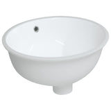 VidaXL Washbasin Oval 38.5x33.5x19 cm Ceramic White