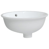 VidaXL Washbasin Oval 38.5x33.5x19 cm Ceramic White