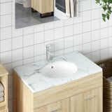 Vidaxx lavabo ovale 38,5x33,5x19 cm céramique blanc