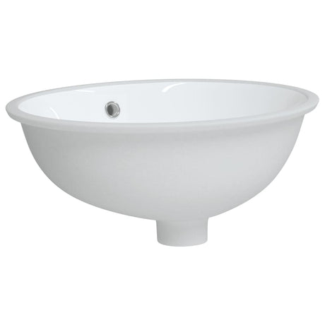 VidaXL Lavabo ovale 43x35x19 cm en céramique blanc