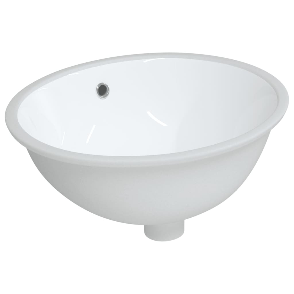 VidaXL Washbasin Oval 47x39x21 cm Ceramic White