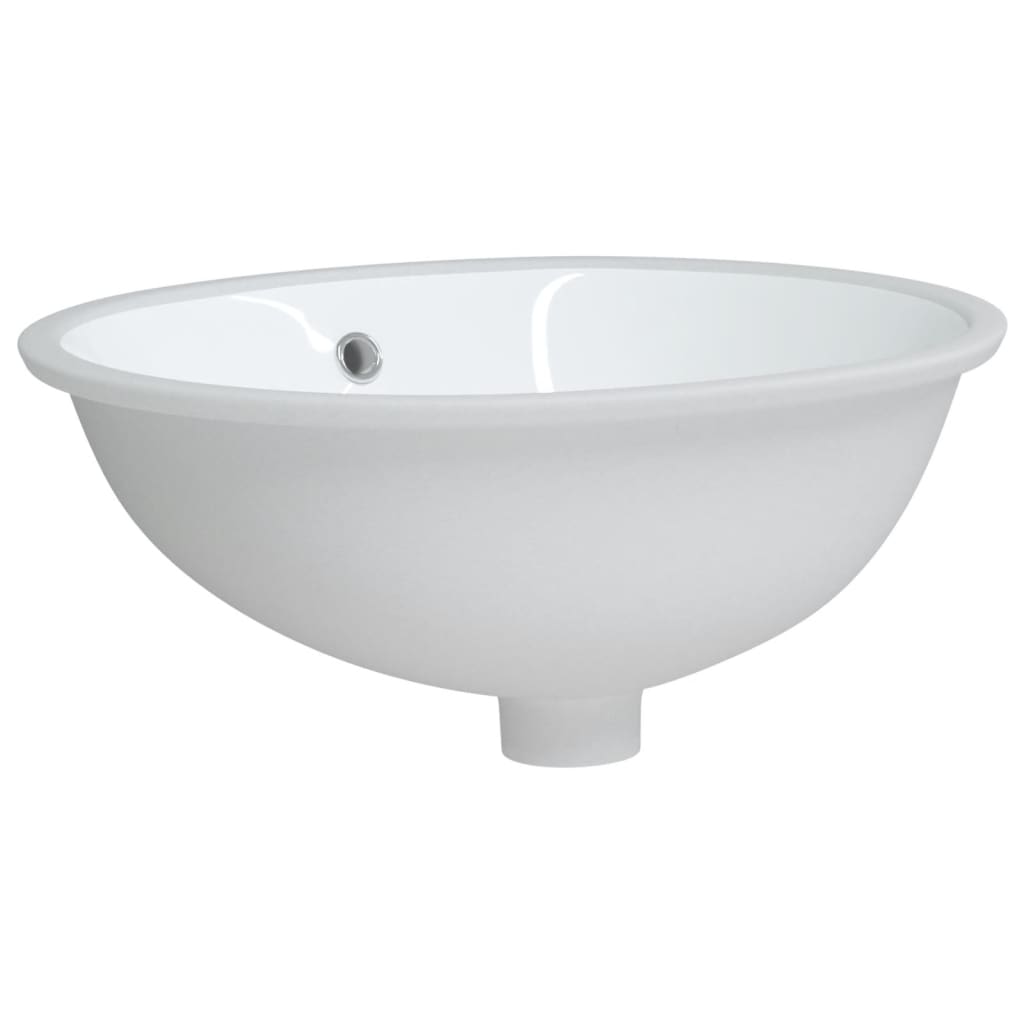 VidaXL Washbasin Oval 47x39x21 cm Ceramic White