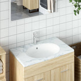 Vidaxx lavabo ovale 49x40,5x21 cm céramique blanc
