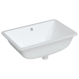 Vidaxl Washbasin pravokotni 60x40x21 cm keramična bela