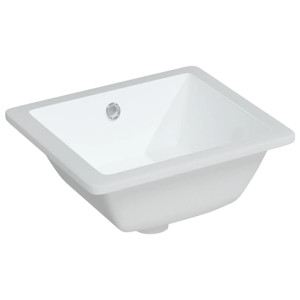 Vidaxl Washbasin pravokotni 36x31.5x16,5 cm keramična bela