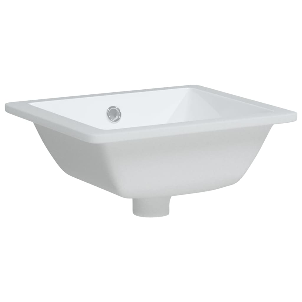 Vidaxl Washbasin pravokotni 36x31.5x16,5 cm keramična bela