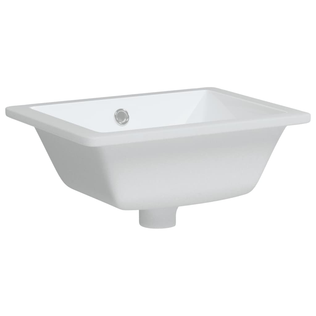 Vidaxl Washbasin pravokotni 39x30x18,5 cm keramična bela