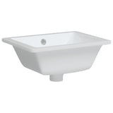 Vidaxl Washbasin pravokotni 39x30x18,5 cm keramična bela