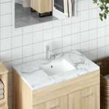 Vidaxl Washbasin pravokotni 39x30x18,5 cm keramična bela