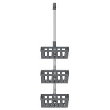 Vidaxx support de douche 30x15x (67-105) cm aluminium