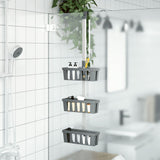 Vidaxx support de douche 30x15x (67-105) cm aluminium