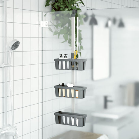 Vidaxx support de douche 30x15x (67-105) cm aluminium