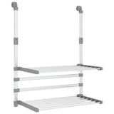 Rack di asciugatura vidaxl per balcone 54x25x42 cm in alluminio