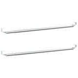 Vidaxx tringles à rideaux 2 pcs 40-60 cm aluminium blanc et argent