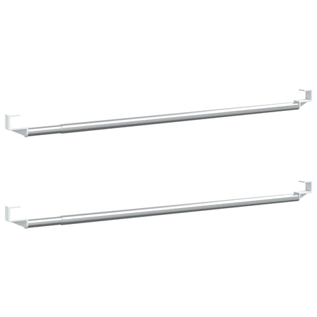 Vidaxx tringles à rideaux 2 pcs 40-60 cm aluminium blanc et argent