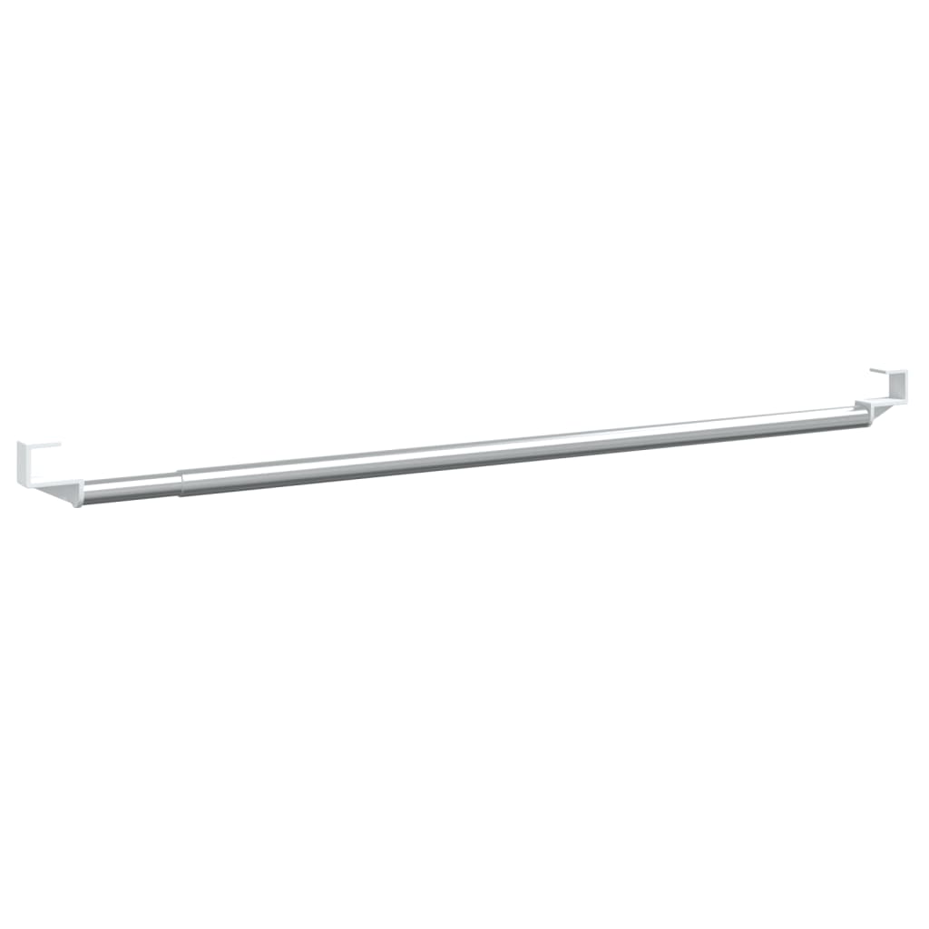 Vidaxx tringles à rideaux 2 pcs 40-60 cm aluminium blanc et argent