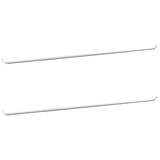 Vidaxx tringles à rideaux 2 pcs 90-130 cm aluminium blanc et argent