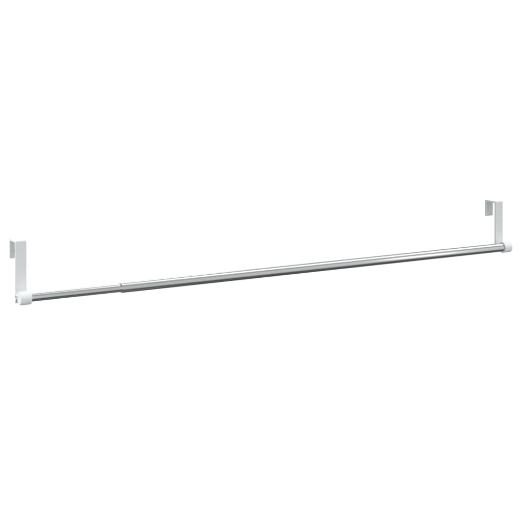 Vidaxl Curtain Rails 2 stk 60-105 cm aluminium hvid og sølvfarvet