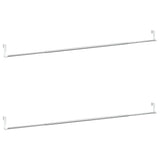 Vidaxx tringles à rideaux 2 pcs 90-135 cm aluminium blanc et argent