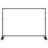 Vidaxl bakgrunnsstandard 305x243 cm stål svart