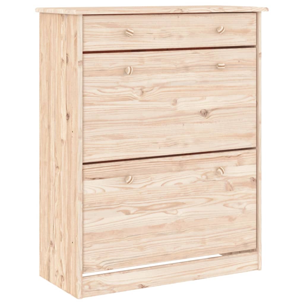 Vidaxx armoire à chaussures alta 77x35x96 cm bois de pin massif