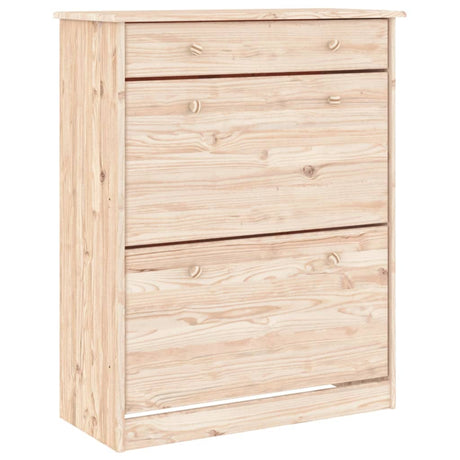 Vidaxx armoire à chaussures alta 77x35x96 cm bois de pin massif
