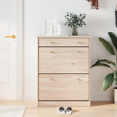 Vidaxx armoire à chaussures alta 77x35x96 cm bois de pin massif