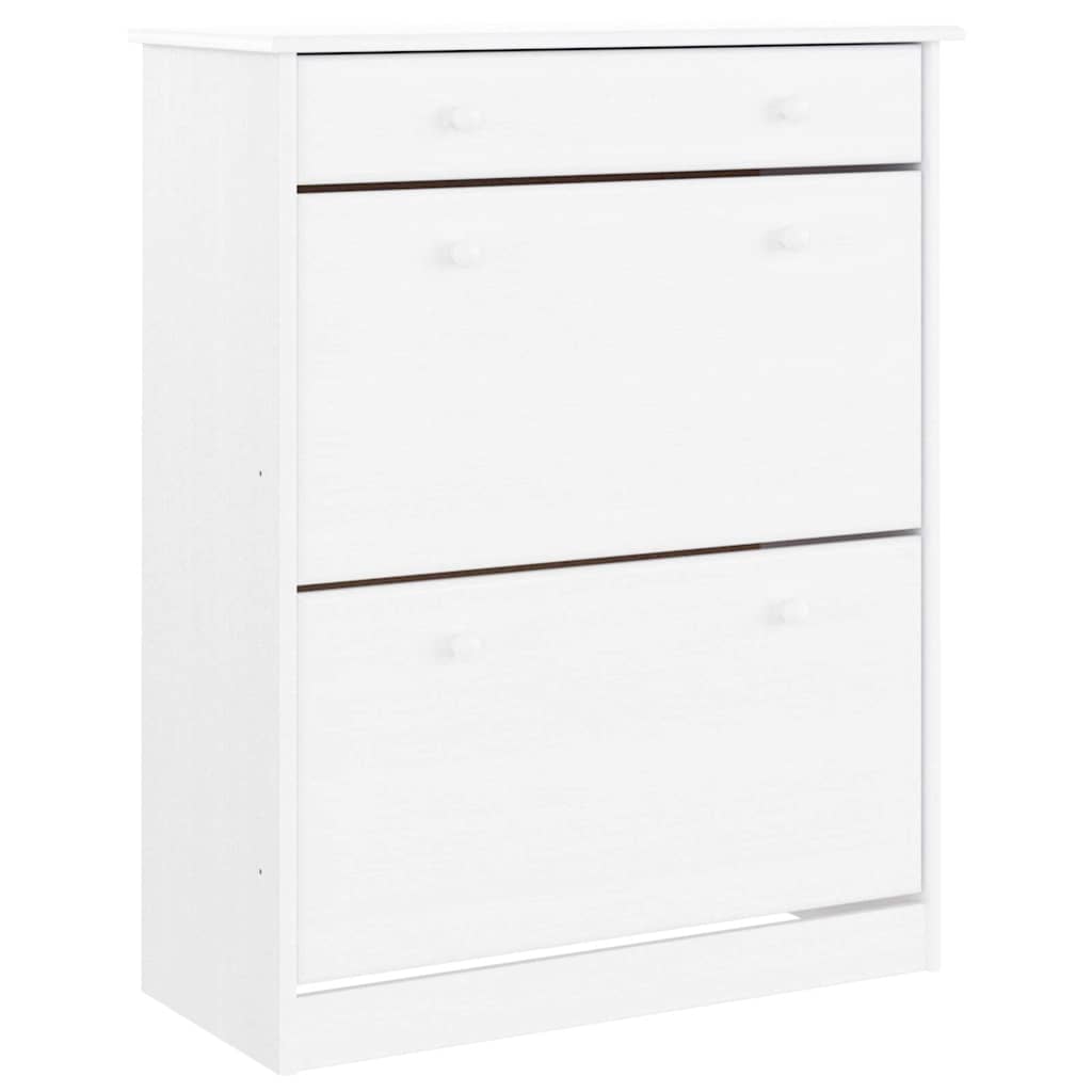 Vidaxx armoire à chaussures alta 77x35x96 cm bois de pin massif blanc