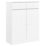 Vidaxx armoire à chaussures alta 77x35x96 cm bois de pin massif blanc