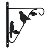 VidaXL Supports de panier suspendu avec jardinières 4 pcs acier noir