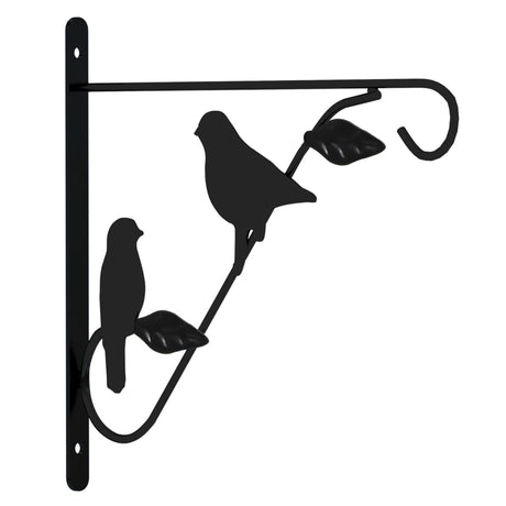 VidaXL Supports de panier suspendu avec jardinières 4 pcs acier noir