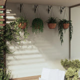 VidaXL Supports de panier suspendu avec jardinières 4 pcs acier noir